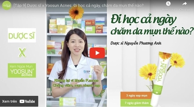 review kem ngừa điều trị mụn yoosun acnes